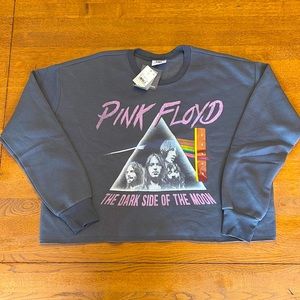 Pink Floyd Dark Side of the Moon crop top sweatshirt - Size Small